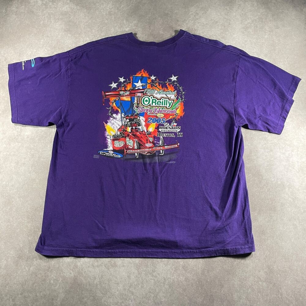 90s Vintage NHRA O'Reilly Spring Nationals Drag Racing Purple Men's Size XL